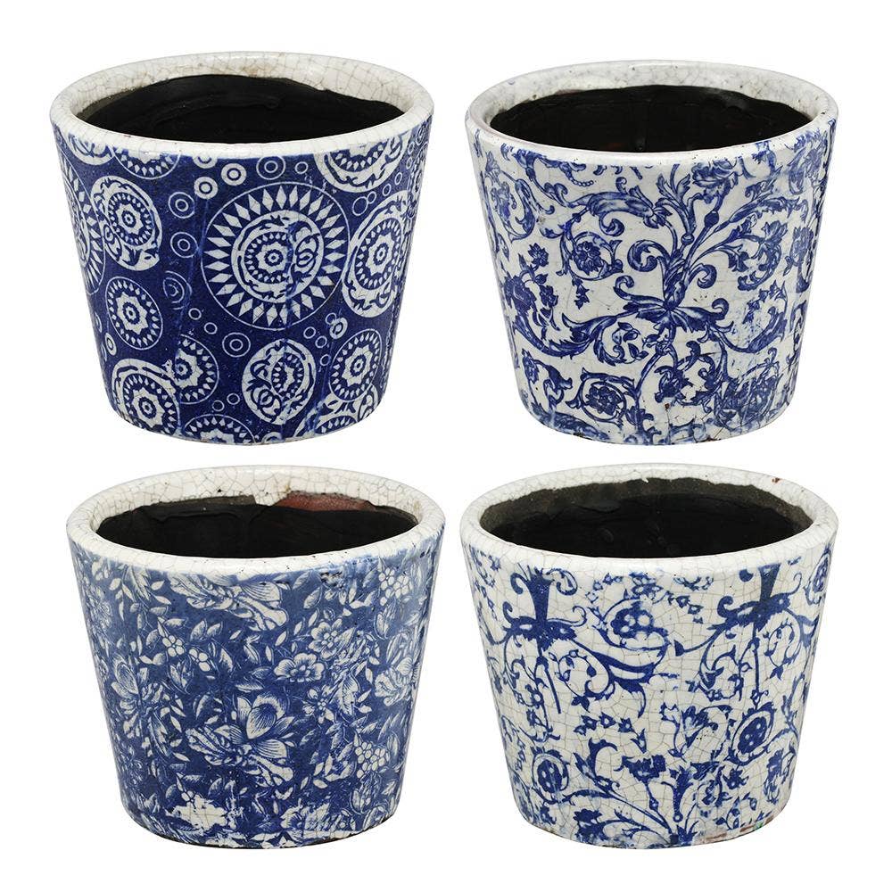 Blue & White Planter