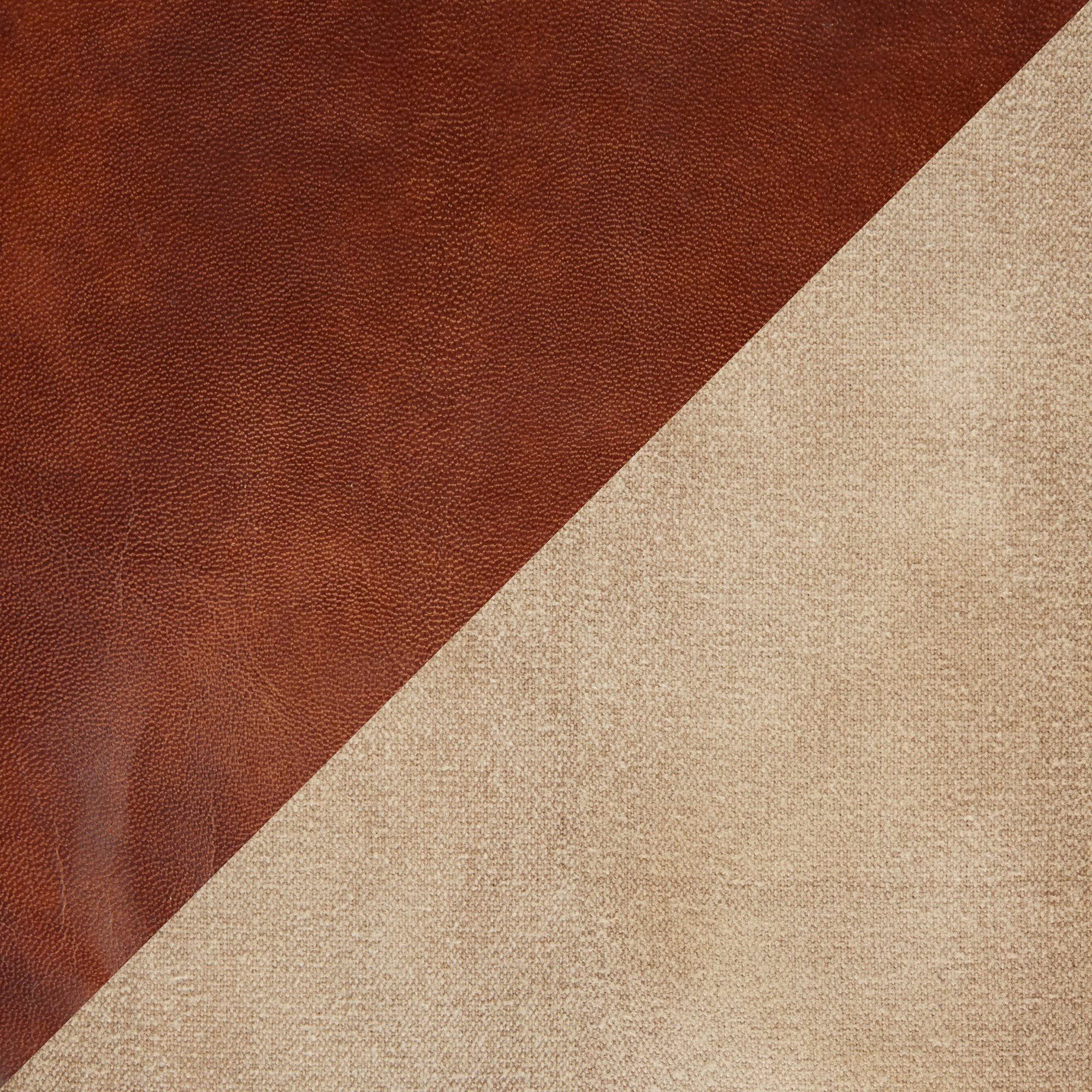 Cobbler Leather Canvas Pouf