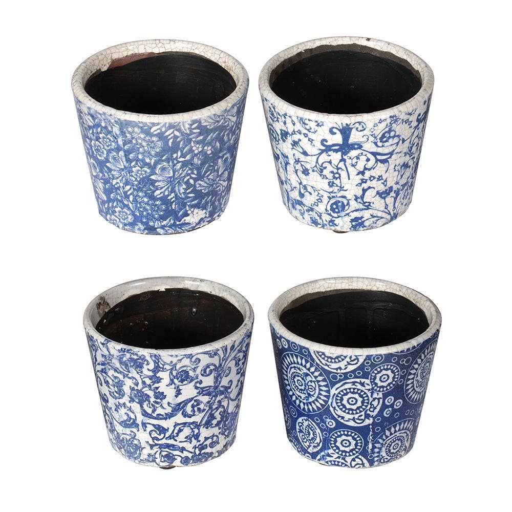Blue & White Planter