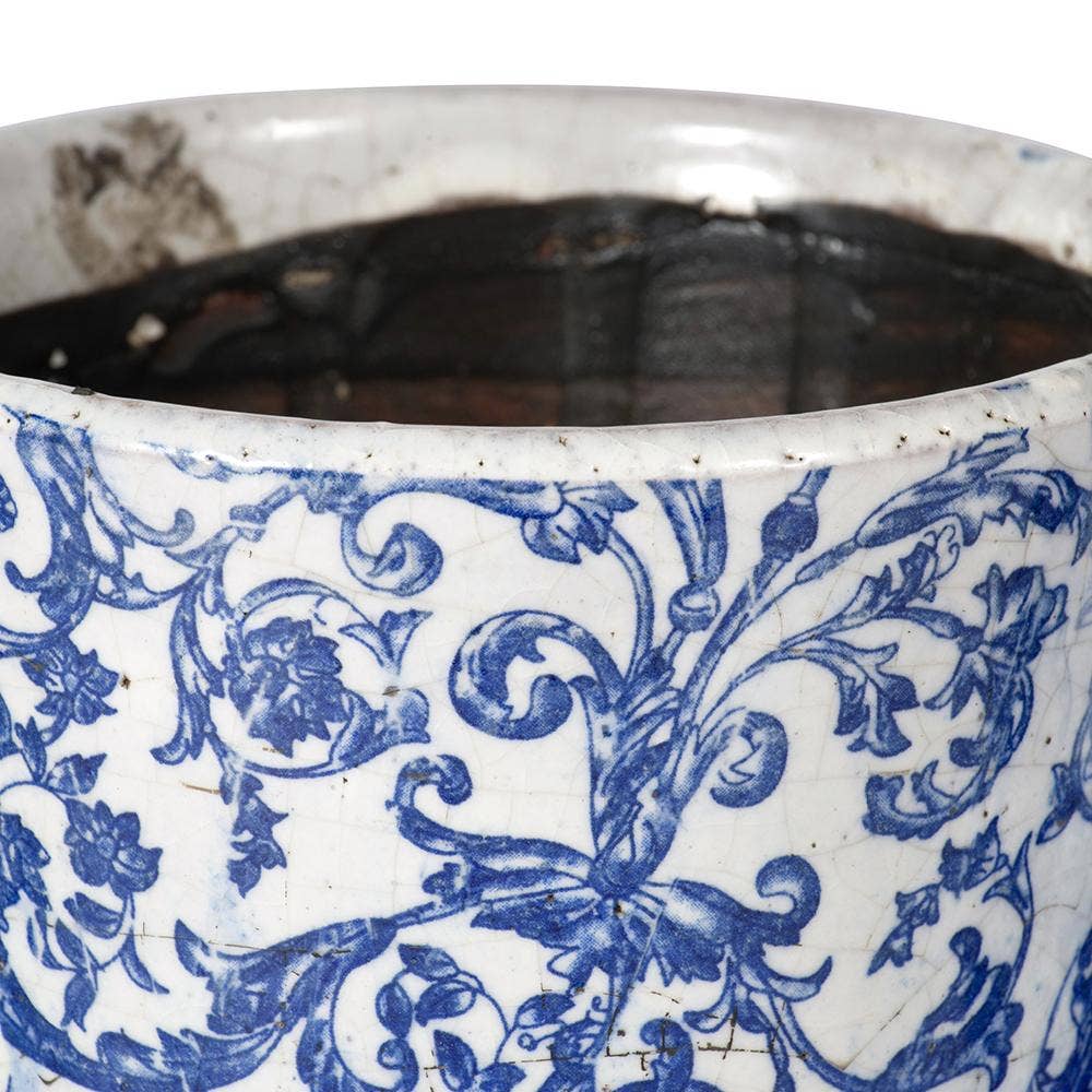 Blue & White Planter