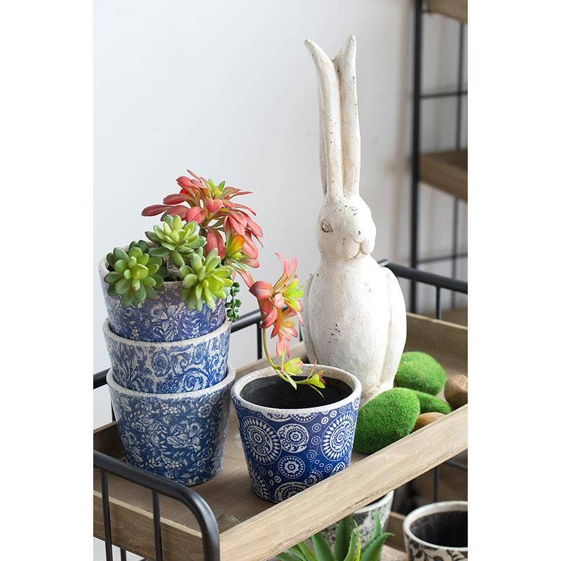 Blue & White Planter
