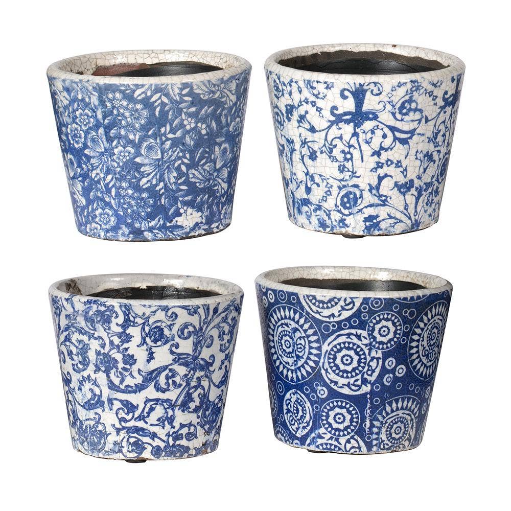 Blue & White Planter