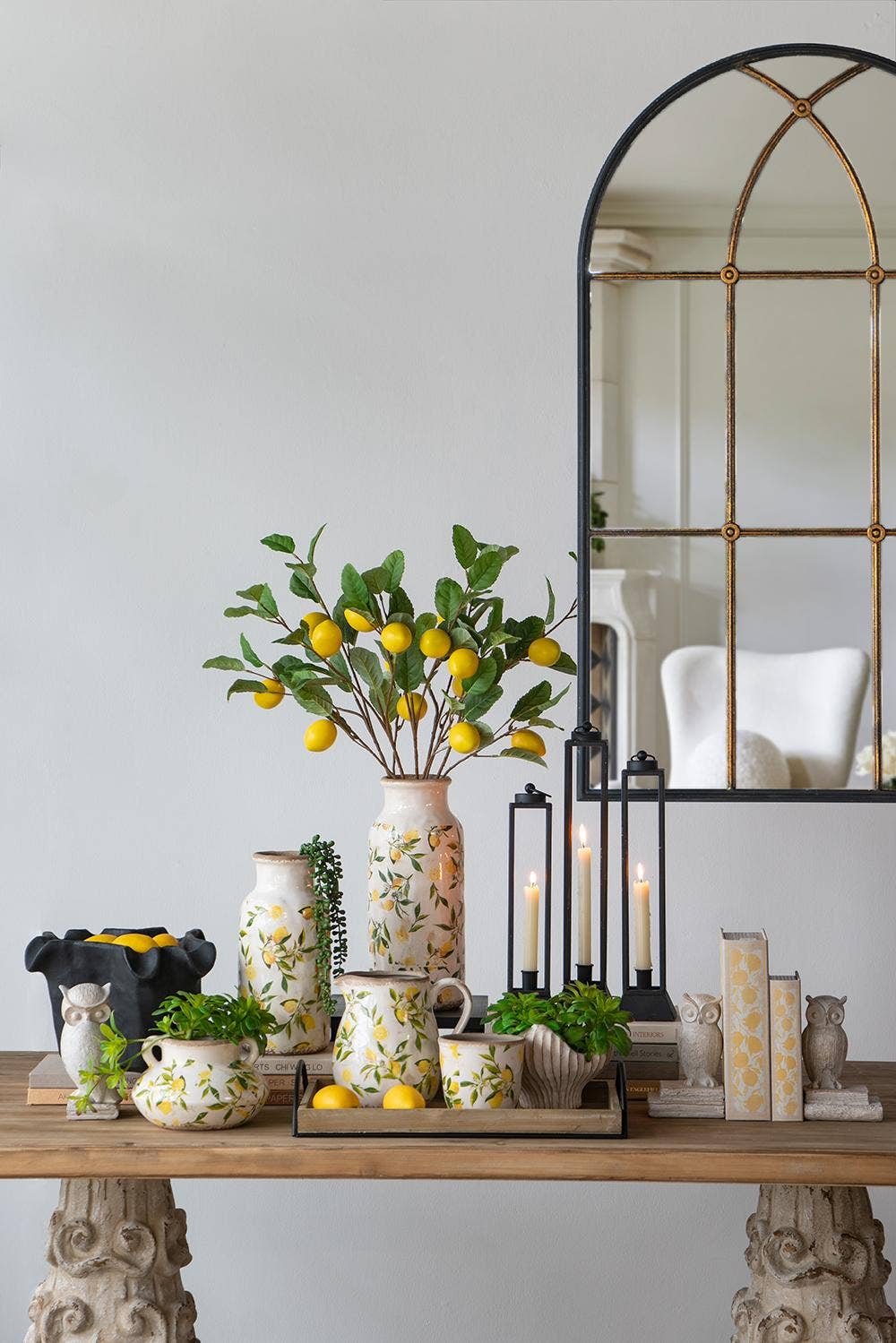 8x8x5" Lemon Harvest Vase