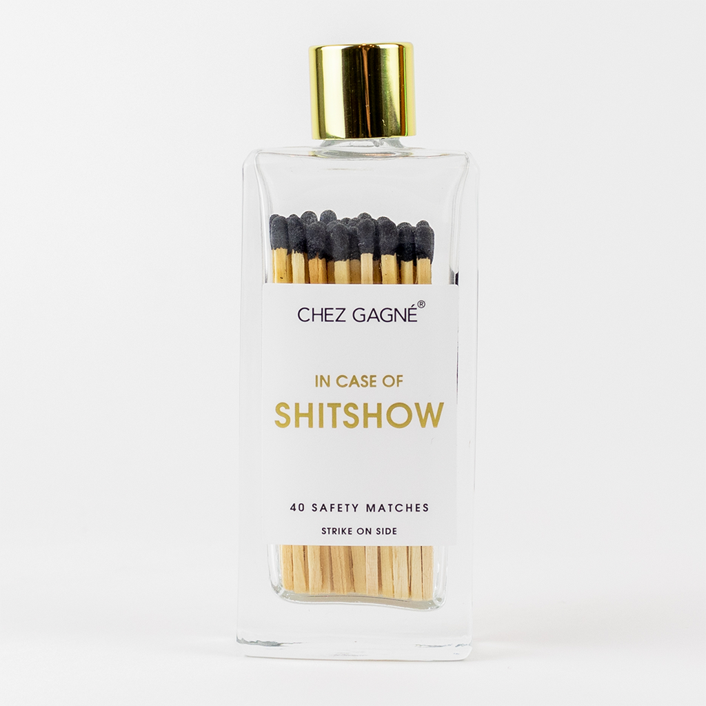 In Case of Shitshow - Safety Matches, Black, Funny Gift