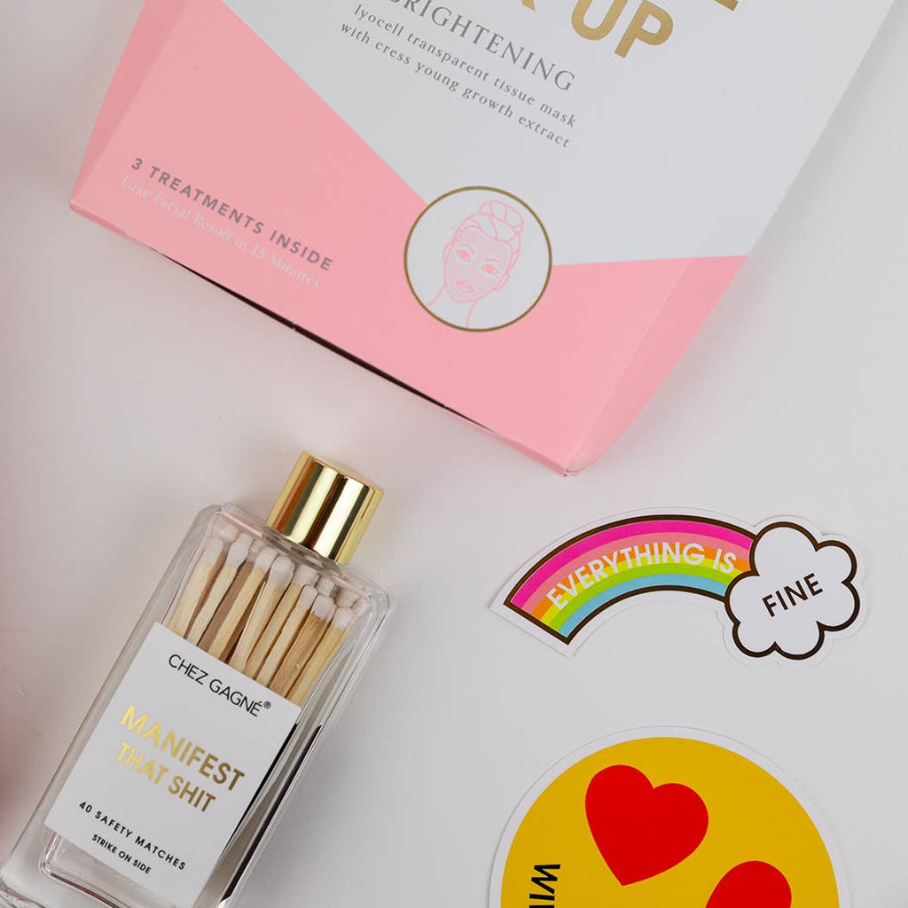 Manifest That Shit - Glass Bottle Matches, Funny Gift