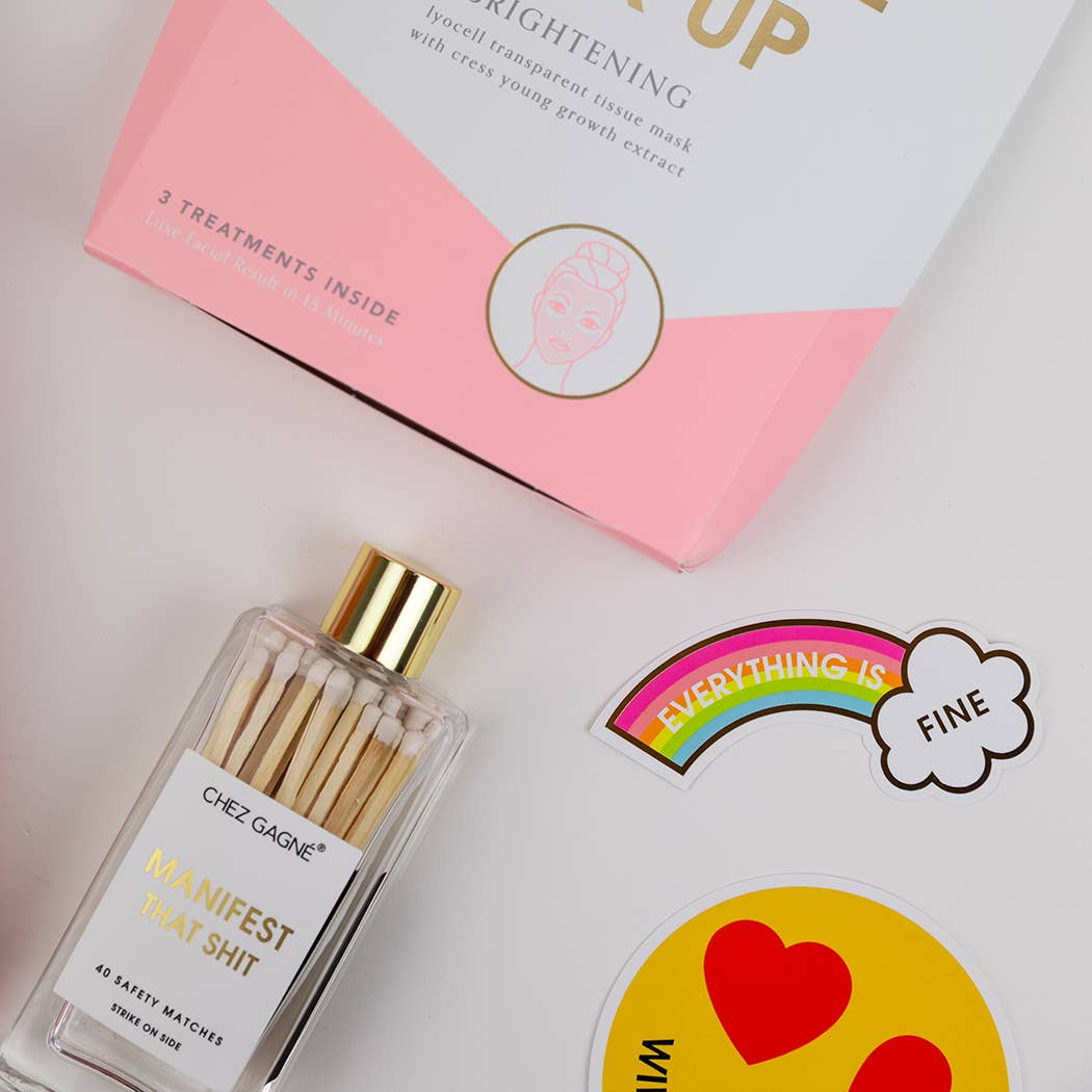 Manifest That Shit - Glass Bottle Matches, Funny Gift