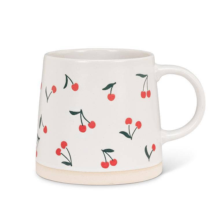 Wide Base Mug with Cherries-3.5"H(14oz)