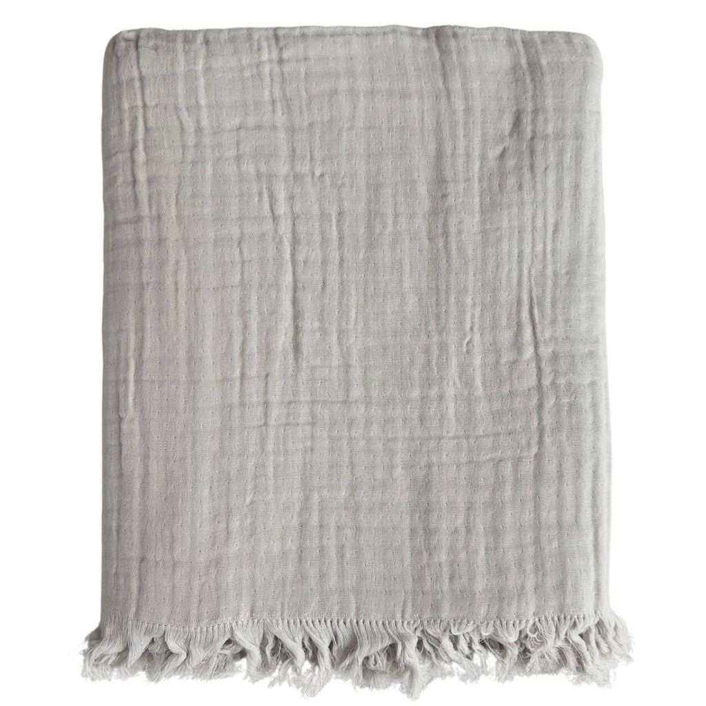 Gauze Throw Blanket: Ivory