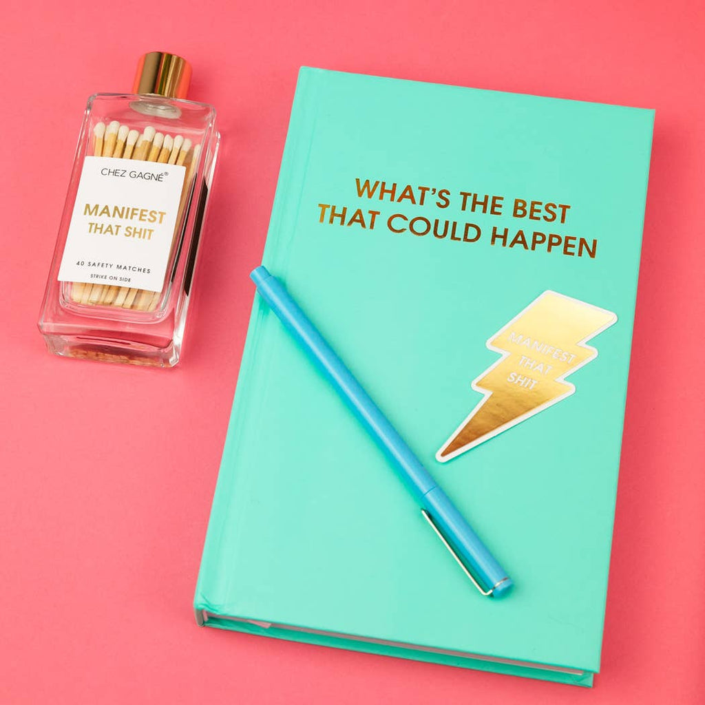 Manifest That Shit - Glass Bottle Matches, Funny Gift