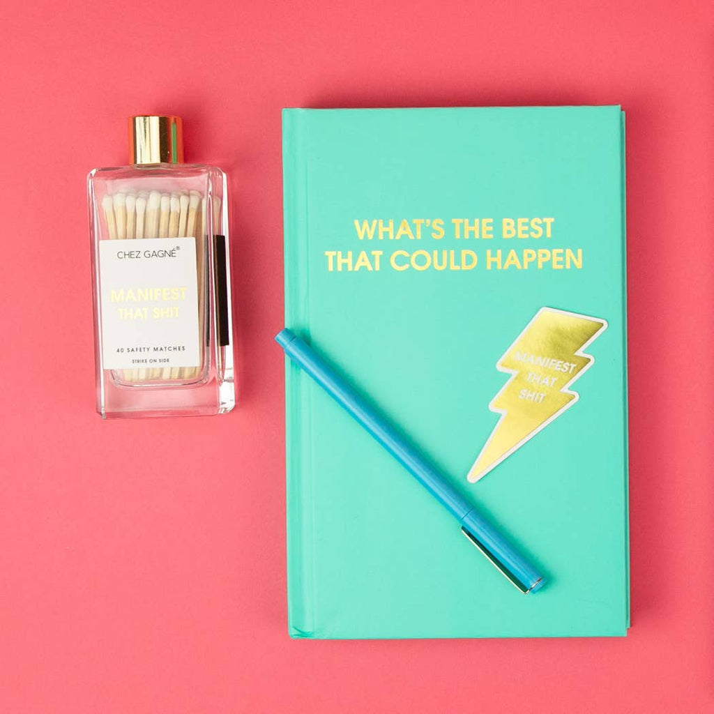 Manifest That Shit - Glass Bottle Matches, Funny Gift