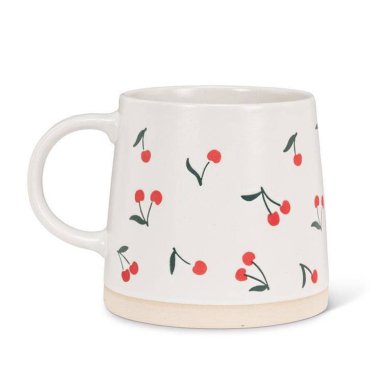 Wide Base Mug with Cherries-3.5"H(14oz)