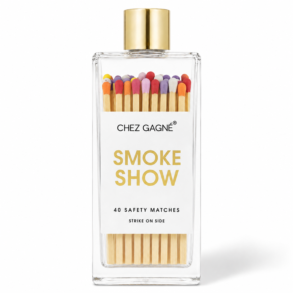 Smokeshow - Glass Bottle Matches, Rainbow/Multi, Funny Gift